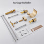 Arc Waterfall Spout Bathroom Faucet with Dual Temperature Control Handles