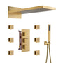 Luxury 4-Function Thermostatic Shower System with Rainfall & Body Jets
