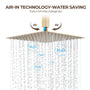 3-Function Ceiling-Mounted Thermostatic Shower System with 6 Body Jets