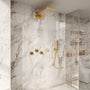 22" Wall-Mount Thermostatic Shower System with 64-Color LED & Built-In Music