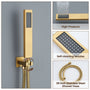 3-Function Ceiling-Mounted Thermostatic Shower System with 6 Body Jets
