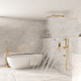 12" Wall Mount Rain Shower System with Water-Powered Digital Display