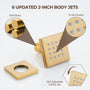 12" Wall Mount Rain Shower System with Water-Powered Digital Display