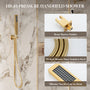 Luxury 4-Function Thermostatic Shower System with Rainfall & Body Jets