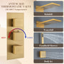 Luxury 4-Function Thermostatic Shower System with Rainfall & Body Jets