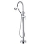 6 GPM Freestanding Bathtub Faucet with Hand Held Shower and Double Handle 