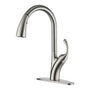 Single Handle Pull Down Kitchen Faucet with 3-Spray Modes and Deck Plate