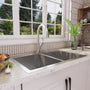 Single Handle Pull Down Kitchen Faucet with 3-Spray Modes and Deck Plate