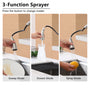 Single Handle Pull Down Kitchen Faucet with 3-Spray Modes and Deck Plate