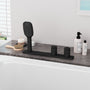 2-Handle Deck-Mounted Bathtub Faucet with 2 Spray Modes Hand Shower
