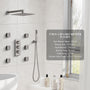 12" Thermostatic Complete Shower System with Rough-in Valve & 6 Body Jets