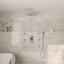 12" Wall Mount Rain Shower System with Water-Powered Digital Display