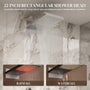 22" Wall-Mount Thermostatic Shower System with 64-Color LED & Built-In Music