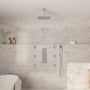 3-Function Ceiling-Mounted Thermostatic Shower System with 6 Body Jets