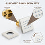 3-Function Ceiling-Mounted Thermostatic Shower System with 6 Body Jets