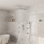 12" Wall Mount Rain Shower System with Water-Powered Digital Display