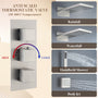 Luxury 4-Function Thermostatic Shower System with Rainfall & Body Jets