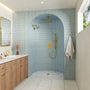 12" Ceiling-Mounted Dual Shower System with Slide Bar & Digital Display