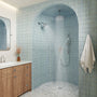 12" Ceiling-Mounted Dual Shower System with Slide Bar & Digital Display