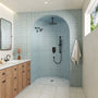 12" Ceiling-Mounted Dual Shower System with Slide Bar & Digital Display