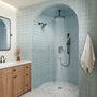 12" Ceiling-Mounted Dual Shower System with Slide Bar & Digital Display