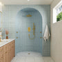 12" Wall-Mounted Body Jet Shower System with Slide Bar & Digital Display