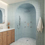 12" Wall-Mounted Body Jet Shower System with Slide Bar & Digital Display