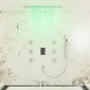 35" x 12" 6-Function Thermostatic Shower System with Digital Touch Screen & LED Lights
