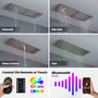 35" x 12" 6-Function Thermostatic Shower System with Digital Touch Screen & LED Lights