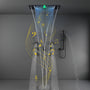 35" x 12" 6-Function Thermostatic Shower System with Digital Touch Screen & LED Lights