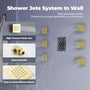35" x 12" 6-Function Thermostatic Shower System with Digital Touch Screen & LED Lights