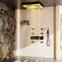 24-inch 6-Function Thermostatic Shower System with LED Light & Body Jet & Slide Bar