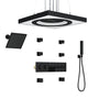 24’’ 6-Function Luxury Thermostatic Shower System with LED Light & Body Jet &Slide Bar