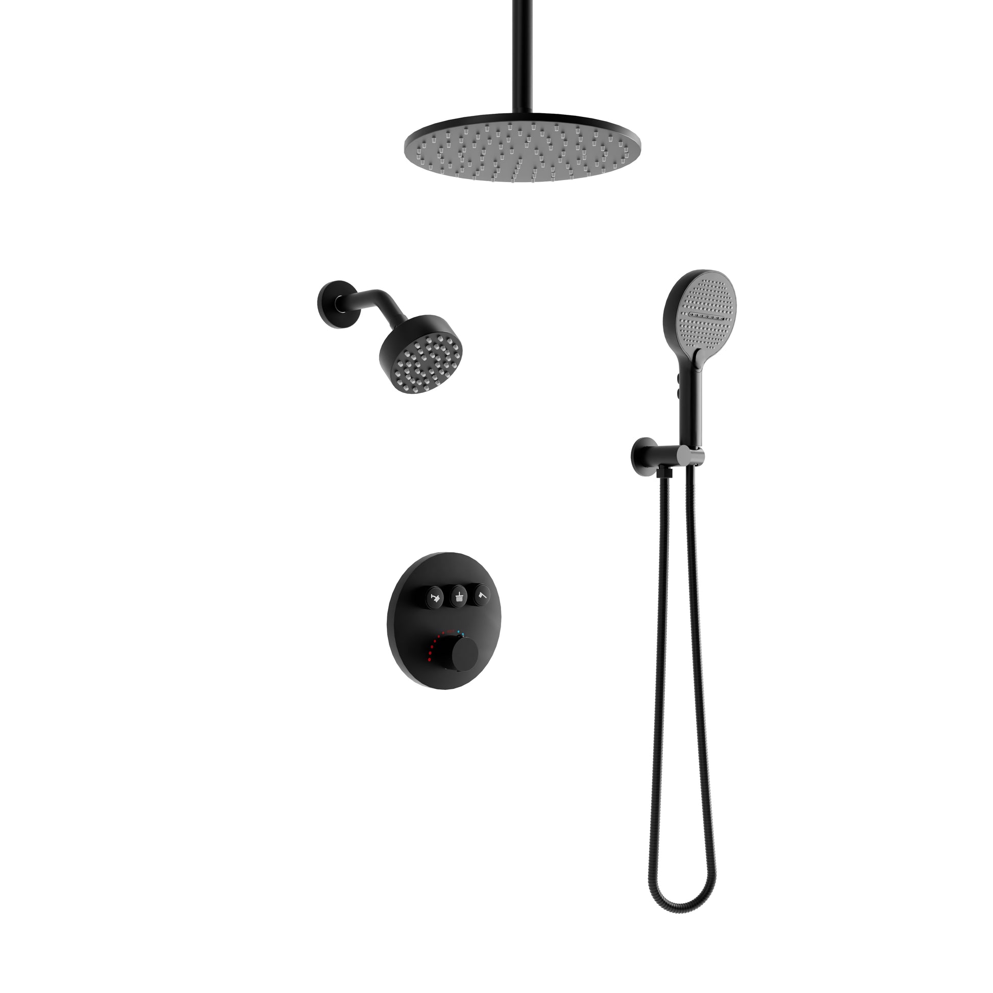 10“+6” Dual Shower Head Thermostatic System with Hand Shower
