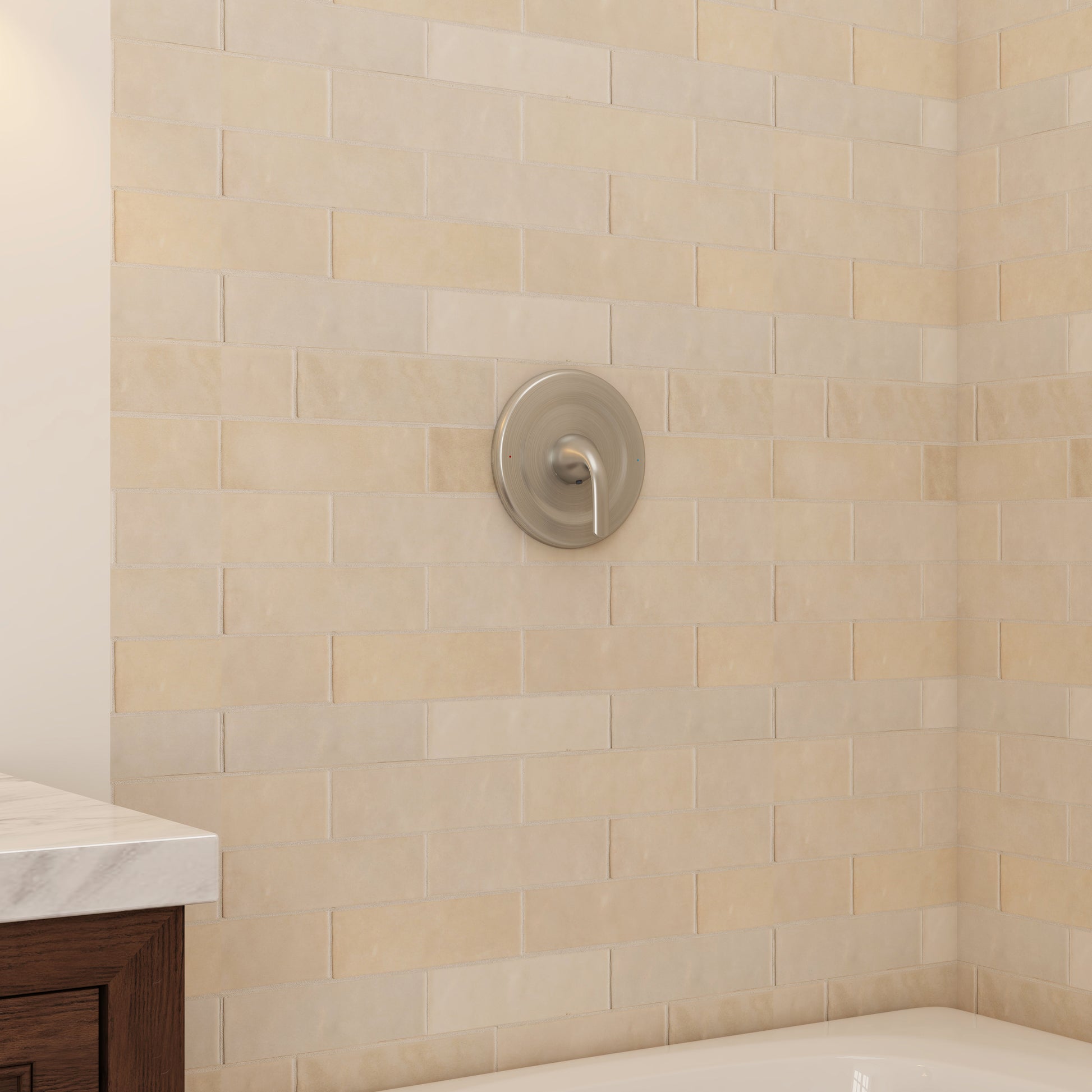 Moen-Compatible Shower Trim Kit Stainless Steel Shower Panel & Alloy Lever