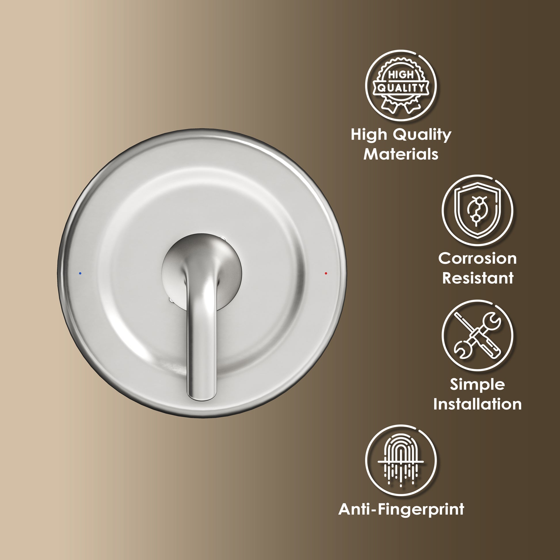 Moen-Compatible Shower Trim Kit Stainless Steel Shower Panel & Alloy Lever