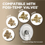 Moen-Compatible Shower Trim Kit Stainless Steel Shower Panel & Alloy Lever