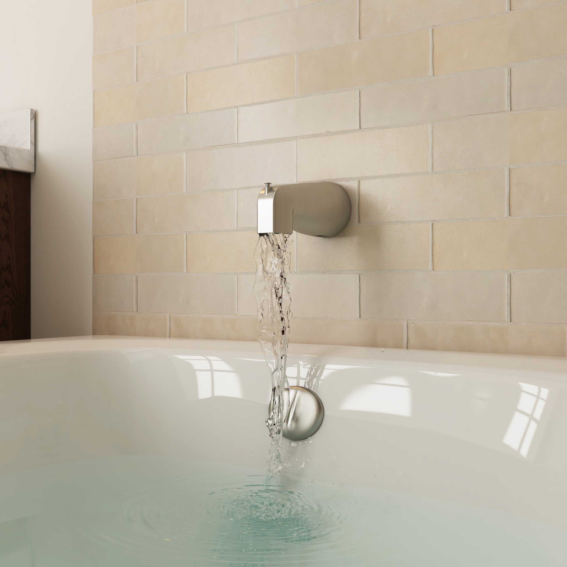 Stainless Steel Lift-Rod Tub Spout Replacement Compatible with Moen