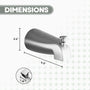 Stainless Steel Lift-Rod Tub Spout Replacement Compatible with Moen