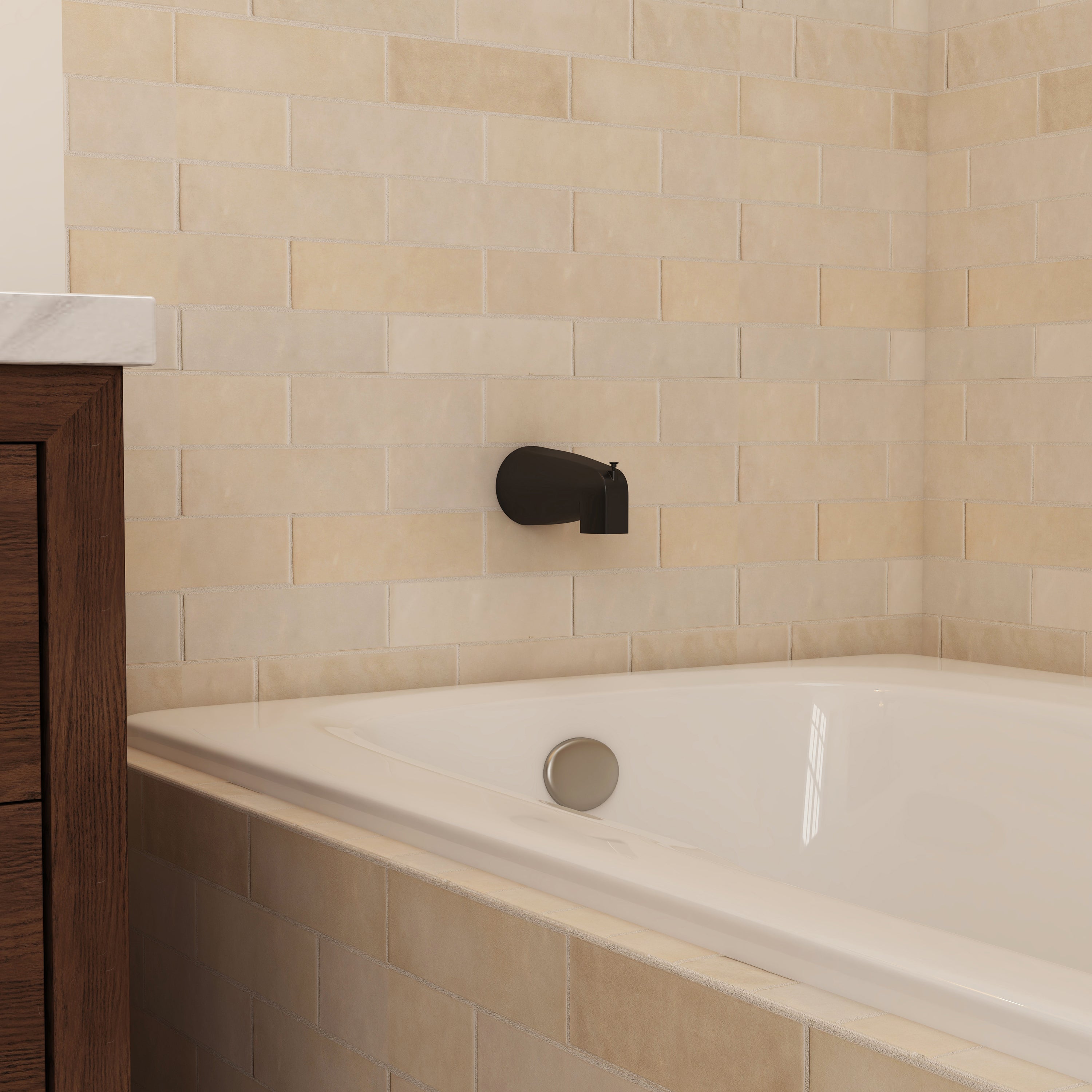 Stainless Steel Lift-Rod Tub Spout Replacement Compatible with Moen