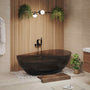 63" Unique Shaped Transparent Resin Freestanding Bathtub with Central Drain - Marfa