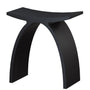 Modern Arched Solid Surface Bathroom Shower Bench in Matte White/Matte Black