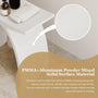 Modern Arched Solid Surface Bathroom Shower Bench in Matte White/Matte Black