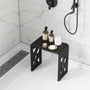 Chic Solid Surface Stone Bathroom Bench with Lattice Carved Legs