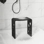 Chic Solid Surface Stone Bathroom Bench with Lattice Carved Legs