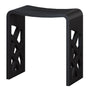 Chic Solid Surface Stone Bathroom Bench with Lattice Carved Legs