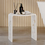Chic Solid Surface Stone Bathroom Bench with Lattice Carved Legs