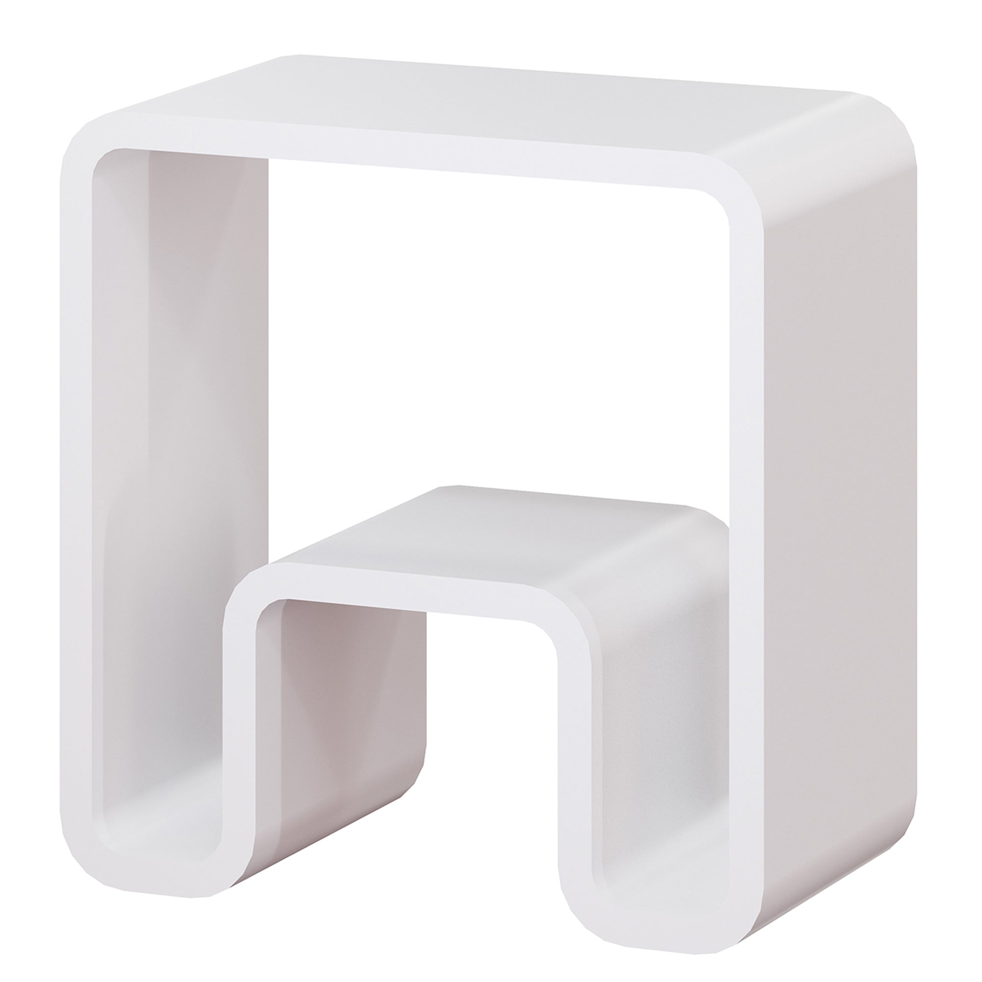 Solid Surface Freestanding Shower Stool with Wide Legs & Dual-Layer Design
