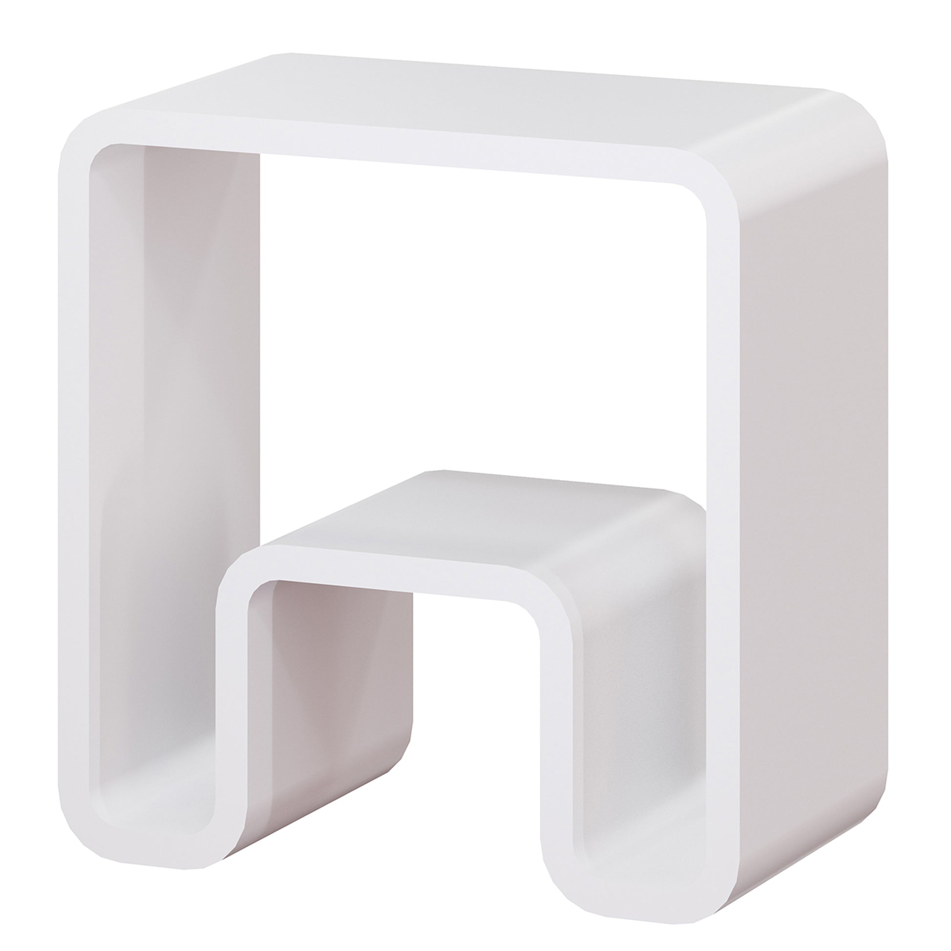 Solid Surface Freestanding Shower Stool with Wide Legs & Dual-Layer Design