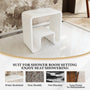 Solid Surface Freestanding Shower Stool with Wide Legs & Dual-Layer Design